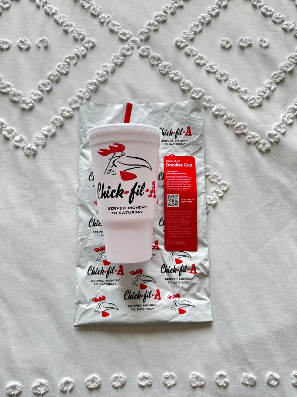 Chick-Fil-A Classic Doodles Plastic Cup